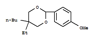 1,3-Dioxane,5-butyl-5-ethyl-2-(4-methoxyphenyl)- cas  6413-64-5