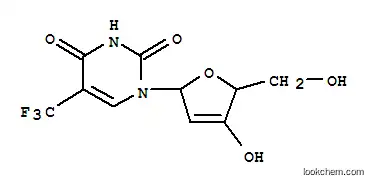 Molecular Structure of 64381-92-6 (1-[4-hydroxy-5-(hydroxymethyl)-2,5-dihydrofuran-2-yl]-5-(trifluoromethyl)pyrimidine-2,4(1H,3H)-dione)