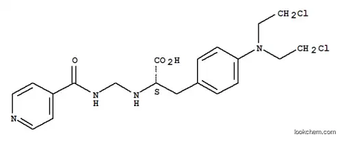 Molecular Structure of 64398-85-2 (4-[bis(2-chloroethyl)amino]-N-{[(pyridin-4-ylcarbonyl)amino]methyl}-L-phenylalanine)