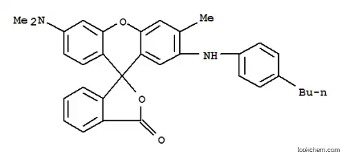 Molecular Structure of 64431-67-0 (Spiro[isobenzofuran-1(3H),9'-[9H]xanthen]-3-one,2'-[(4-butylphenyl)amino]-6'-(dimethylamino)-3'-methyl-)