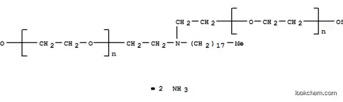 Molecular Structure of 65086-41-1 (Poly(oxy-1,2-ethanediyl), a,a'-[(octadecylimino)di-2,1-ethanediyl]bis[w-(sulfooxy)-, ammonium salt (1:2))