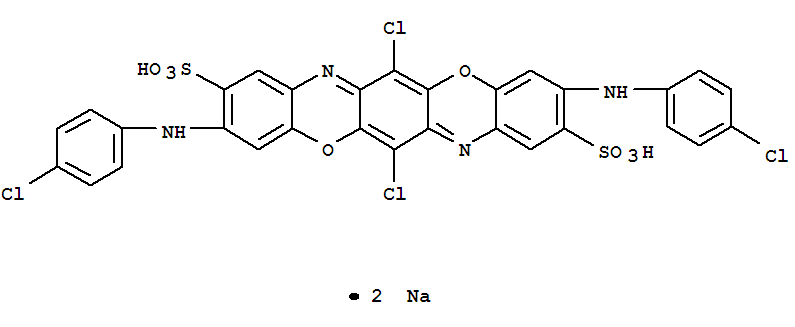 2,9-Triphenodioxazinedisulfonicacid, 6,13-dichloro-3,10-bis[(4-chlorophenyl)amino]-, sodium salt (1:2)