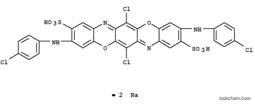 Molecular Structure of 6598-58-9 (2,9-Triphenodioxazinedisulfonic acid, 6,13- dichloro-3,10-bis[(4-chlorophenyl)amino]-, disodium salt 2,9-triphenodioxazinedisulfonic acid, 6,13-dichloro-3,10-bis[(4-chlorophenyl)am 9-triphenodioxazinedisulfonic acid,6,13-dichloro-3,10-bis[(4-chlorophenyl)amino]- disodium salt 2,9-Triphenodioxazinedisulfonic acid,6,13-dichloro-3,10-bis[(4-chlorophenyl)amino]-,disodium salt)