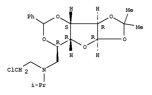 Glucofuranose,3,5-O-benzylidene-6-[(2-chloroethyl)isopropylamino]-6-deoxy-1,2-O-isopropylidene-,a-D- (7CI,8CI) cas  6632-57-1