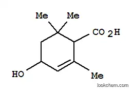 Molecular Structure of 6711-55-3 (2-Cyclohexene-1-carboxylicacid, 4-hydroxy-2,6,6-trimethyl-)