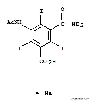 Molecular Structure of 67292-84-6 (5-Acetylamino-2,4,6-triiodoisophthalamic acid sodium salt)