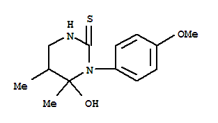 2(1H)-Pyrimidinethione,tetrahydro-6-hydroxy-1-(4-methoxyphenyl)-5,6-dimethyl-
