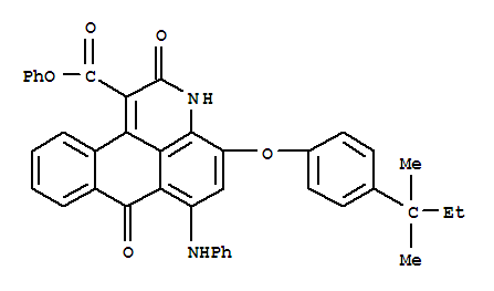 4-[4-(1,1-Dimethylpropyl)phenoxy]-2,7-dihydro-2,7-dioxo-6-(phenylamino)-3H-dibenz[f,ij]isoquinoline-1-carboxylic acid phenyl ester