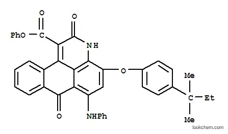 Molecular Structure of 67906-37-0 (4-[4-(1,1-Dimethylpropyl)phenoxy]-2,7-dihydro-2,7-dioxo-6-(phenylamino)-3H-dibenz[f,ij]isoquinoline-1-carboxylic acid phenyl ester)