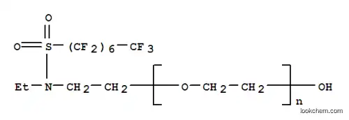 Molecular Structure of 68298-81-7 (Poly(oxy-1,2-ethanediyl), .alpha.-2-ethyl(pentadecafluoroheptyl)sulfonylaminoethyl-.omega.-hydroxy-)