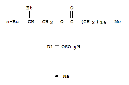 Octadecanoic acid, 9(or10)-(sulfooxy)-, 1-(2-ethylhexyl) ester, sodium salt (1:1)
