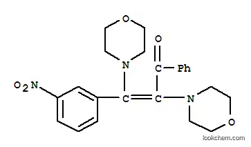 Molecular Structure of 6953-77-1 (2,3-di(morpholin-4-yl)-3-(3-nitrophenyl)-1-phenylprop-2-en-1-one)