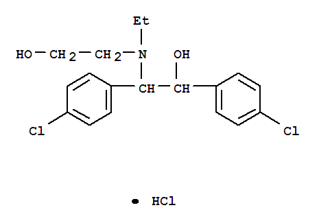 Benzeneethanol,4-chloro-a-(4-chlorophenyl)-b-[ethyl(2-hydroxyethyl)amino]-,hydrochloride (1:1)