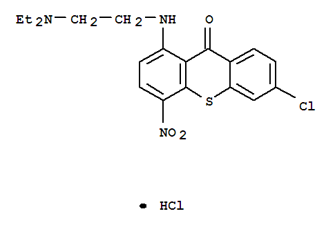 9H-Thioxanthen-9-one,6-chloro-1-[[2-(diethylamino)ethyl]amino]-4-nitro-, hydrochloride (1:1)