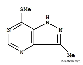 Molecular Structure of 6974-02-3 (3-methyl-7-(methylsulfanyl)-2H-pyrazolo[4,3-d]pyrimidine)