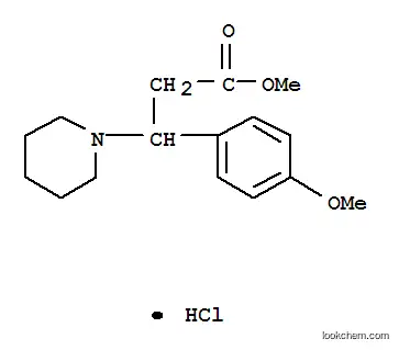 Molecular Structure of 7032-76-0 (methyl 3-(4-methoxyphenyl)-3-(piperidin-1-yl)propanoate)