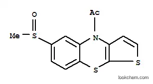 Molecular Structure of 7038-29-1 (Ethanone,1-[6-(methylsulfinyl)-4H-thieno[2,3-b][1,4]benzothiazin-4-yl]-)