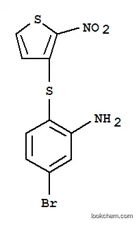 Molecular Structure of 7038-32-6 (Benzenamine,5-bromo-2-[(2-nitro-3-thienyl)thio]-)