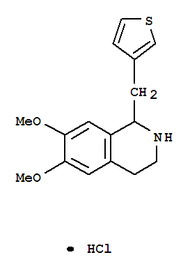 Isoquinoline,1,2,3,4-tetrahydro-6,7-dimethoxy-1-(3-thienylmethyl)-, hydrochloride (1:1) cas  70474-55-4