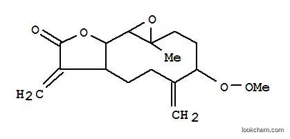 Molecular Structure of 71277-24-2 (1a-methyl-5,8-dimethylidene-4-(methylperoxy)decahydrooxireno[9,10]cyclodeca[1,2-b]furan-9(1aH)-one)