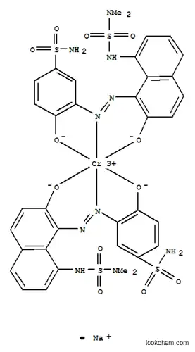 Molecular Structure of 71767-18-5 (Chromate(1-),bis[3-[2-[8-[[(dimethylamino)sulfonyl]amino]-2-(hydroxy-kO)-1-naphthalenyl]diazenyl-kN1]-4-(hydroxy-kO)benzenesulfonamidato(2-)]-,sodium (1:1))
