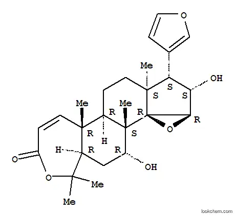 Molecular Structure of 72160-79-3 ((13α,17α)-14β,15β:21,23-Diepoxy-7α,16α-dihydroxy-4a,4a,8-trimethyl-A-homo-24-nor-4-oxa-5α-chola-1,20,22-trien-3-one)