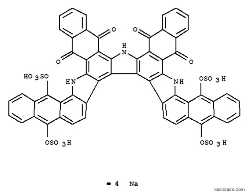 Molecular Structure of 72379-60-3 (5H-Tetranaphtho[2,3-a:2',3'-a':2'',3''-i:2''',3'''-i']pyrrolo[2,3-c:5,4-c']dicarbazole-5,24,29,31(6H)-tetrone,23,30-dihydro-7,12,17,22-tetrakis(sulfooxy)-, sodium salt (1:4))