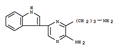 2-Pyrazinepropanamine,3-amino-6-(1H-indol-3-yl)-