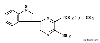 Molecular Structure of 7256-95-3 (2-Pyrazinepropanamine,3-amino-6-(1H-indol-3-yl)-)