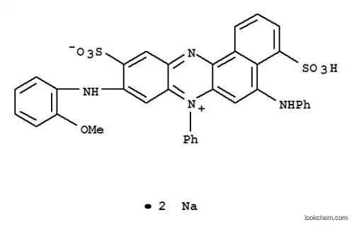Molecular Structure of 72968-76-4 (Benzo[a]phenazinium,9-[(2-methoxyphenyl)amino]-7-phenyl-5-(phenylamino)-4,10-disulfo-, inner salt,sodium salt (1:2))