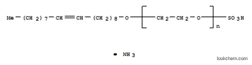 Molecular Structure of 73018-88-9 (Poly(oxy-1,2-ethanediyl), .alpha.-sulfo-.omega.-(9-octadecenyloxy)-, ammonium salt)