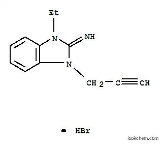 Molecular Structure of 73688-70-7 (2-amino-1-ethyl-3-(prop-2-yn-1-yl)-1H-3,1-benzimidazol-3-ium bromide)