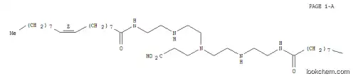 Molecular Structure of 73791-65-8 (N-[2-({2-[(9E)-heptadec-9-enoylamino]ethyl}amino)ethyl]-N-[2-({2-[(9E)-octadec-9-enoylamino]ethyl}amino)ethyl]-beta-alanine)