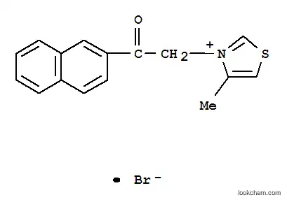Molecular Structure of 7400-68-2 (4-methyl-3-[2-(naphthalen-2-yl)-2-oxoethyl]-1,3-thiazol-3-ium)