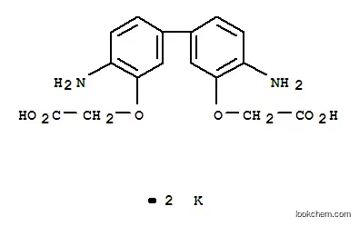 Molecular Structure of 74220-10-3 (Acetic acid,2,2'-[(4,4'-diamino[1,1'-biphenyl]-3,3'-diyl)bis(oxy)]bis-, dipotassium salt(9CI))