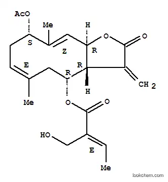 2-Butenoic acid,2-(hydroxymethyl)-,(3aR,4R,6E,9S,10Z,11aR)-9-(acetyloxy)-2,3,3a,4,5,8,9,11a-octahydro-6,10-dimethyl-3-methylene-2-oxocyclodeca[b]furan-4-ylester, (2E)-