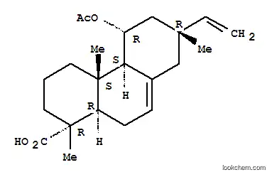 Molecular Structure of 74513-24-9 ((1R)-5α-Acetoxy-7α-vinyl-1,2,3,4,4a,4bα,5,6,7,8,10,10aα-dodecahydro-1,4aβ,7-trimethyl-1-phenanthrenecarboxylic acid)