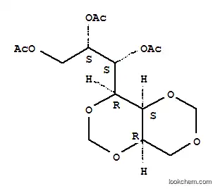 Molecular Structure of 7464-33-7 (1-(tetrahydro[1,3]dioxino[5,4-d][1,3]dioxin-4-yl)propane-1,2,3-triyl triacetate (non-preferred name))