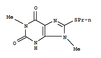 1H-Purine-2,6-dione,3,9-dihydro-1,9-dimethyl-8-(propylthio)-