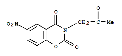 2H-1,3-Benzoxazine-2,4(3H)-dione,6-nitro-3-(2-oxopropyl)- cas  7466-69-5