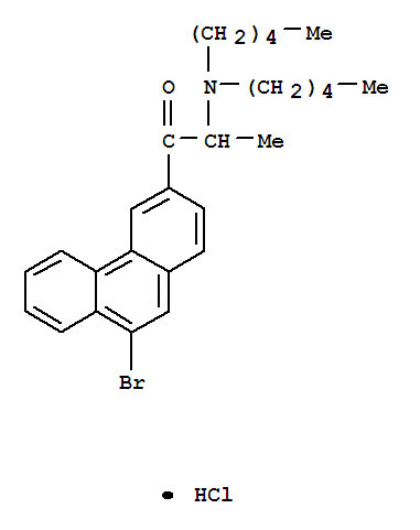 1-Propanone,1-(9-bromo-3-phenanthrenyl)-2-(dipentylamino)-, hydrochloride (1:1) cas  7467-95-0