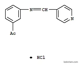 Molecular Structure of 75273-96-0 (1-(3-((4-Pyridinylmethylene)amino)phenyl)ethanone monohydrochloride)
