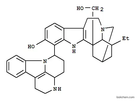 Molecular Structure of 76202-21-6 (Ibogamine-18-methanol,14-[(3aR,6R)-2,3,3a,4,5,6-hexahydro-1H-indolo[3,2,1-de][1,5]naphthyridin-6-yl]-13-hydroxy-(9CI))