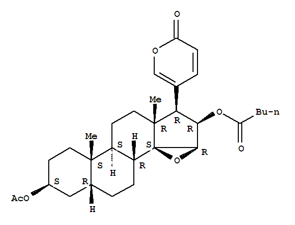 Bufa-20,22-dienolide,3-(acetyloxy)-14,15-epoxy-16-[(1-oxopentyl)oxy]-, (3b,5b,15b,16b)- (9CI) cas  76675-89-3