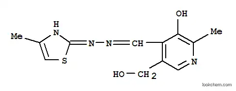 Molecular Structure of 78886-43-8 ((4E)-5-(hydroxymethyl)-2-methyl-4-{[2-(4-methyl-1,3-thiazol-2-yl)hydrazino]methylidene}pyridin-3(4H)-one)