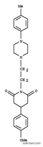 Molecular Structure of 79322-97-7 (4-(4-Methoxyphenyl)-1-(2-(4-(4-methylphenyl)-1-piperazinyl)ethyl)-2,6- piperidinedione)
