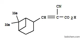 Molecular Structure of 79570-01-7 (2-cyano-3-(6,6-dimethylbicyclo[3.1.1]hept-2-yl)acrylic acid)