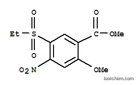 Molecular Structure of 80036-90-4 (methyl 5-(ethylsulphonyl)-4-nitro-o-anisate)