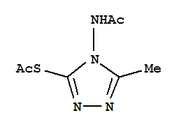 Ethanethioic acid,S-[4-(acetylamino)-5-methyl-4H-1,2,4-triazol-3-yl] ester