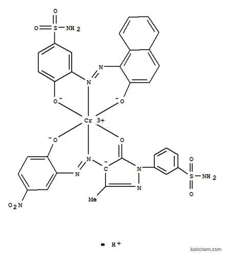 Molecular Structure of 82457-11-2 (Chromate(1-),[3-[4,5-dihydro-4-[2-[2-(hydroxy-kO)-5-nitrophenyl]diazenyl-kN1]-3-methyl-5-(oxo-kO)-1H-pyrazol-1-yl]benzenesulfonamidato(2-)][4-(hydroxy-kO)-3-[2-[2-(hydroxy-kO)-1-naphthalenyl]diazenyl-kN1]benzenesulfonamidato(2-)]-,hydrogen (1:1))